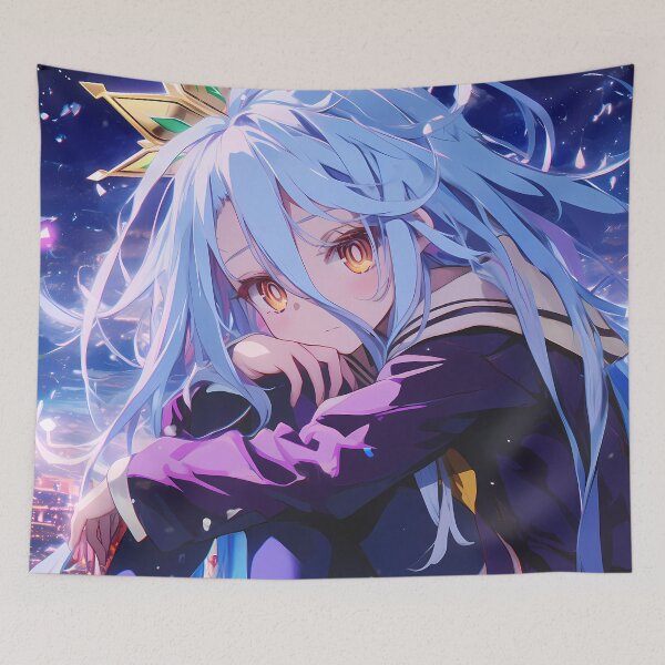 Item preview, Shiro No Game No Life Crowned Starry Night Dreamy Anime Girl designed and sold by mildaclairmo.
