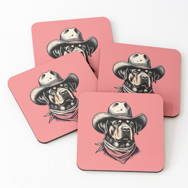 Item preview, Rottweiler Cowboy Hat Bandana Western Dog Humor designed and sold by GrumpySableye.