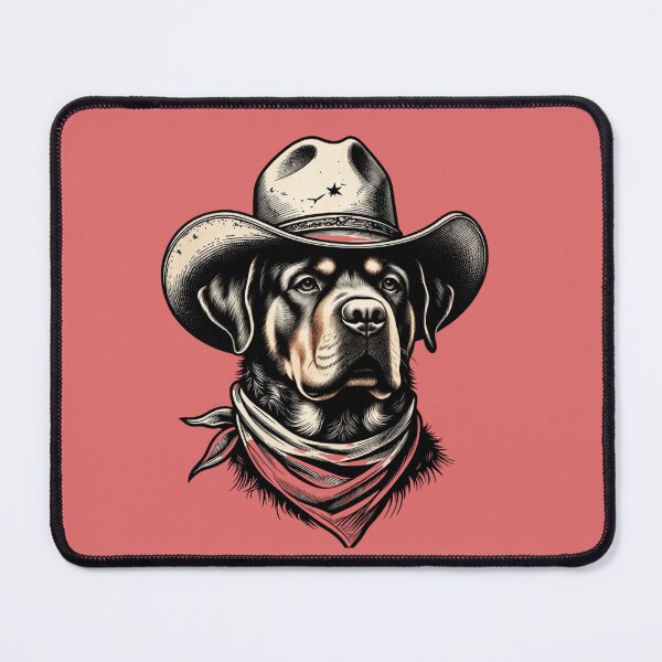 Item preview, Rottweiler Cowboy Hat Bandana Western Dog Humor designed and sold by GrumpySableye.