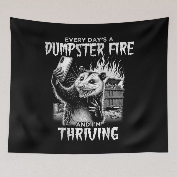 Item preview, Opossum Funny Every Day's Dumpster Fire Meme Possum Graphic , Opossum Gift For Mom Dad Kids designed and sold by Opossum GIFT ★★★★★.