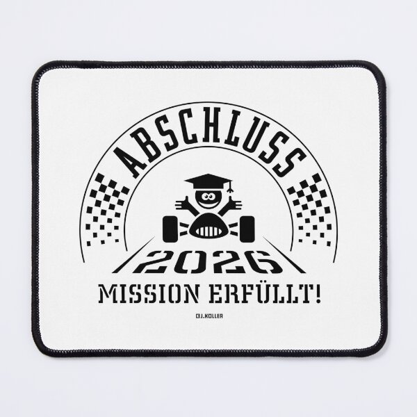 Item preview, Graduation 2026 – Mission Accomplished! (School graduation / Finish line / Blackout) designed and sold by Roderix.