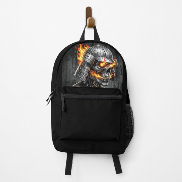Item preview, Flaming Cyberpunk Samurai Skull designed and sold by Clay Artista.
