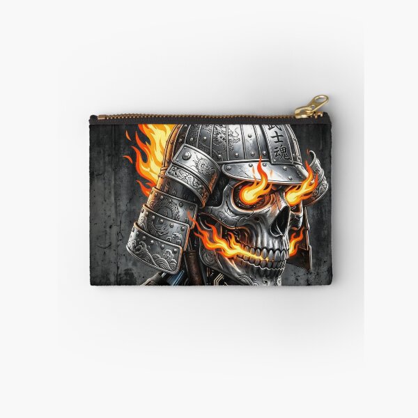 Item preview, Flaming Cyberpunk Samurai Skull designed and sold by Clay Artista.