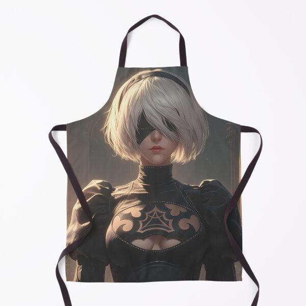 Aperçu de l'œuvre 2B Nier Automata Yorha Blindfold Élégance gothique monochrome créée et vendue par mildaclairmo.