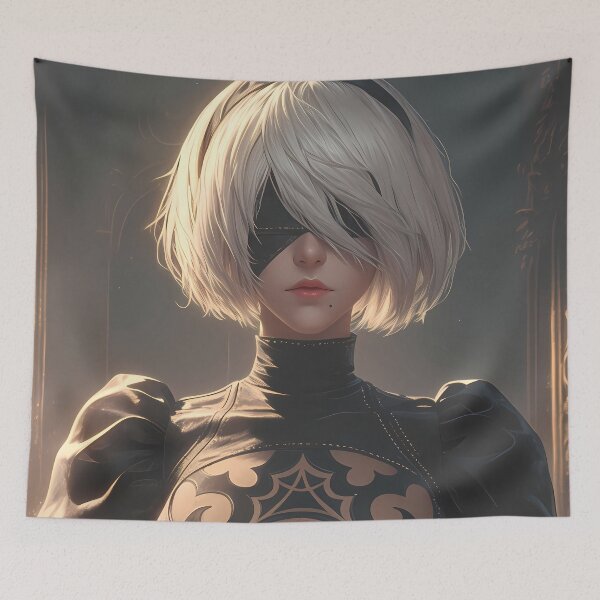 Item preview, 2B Nier Automata Yorha Blindfold Gothic Monochrome Elegance designed and sold by mildaclairmo.