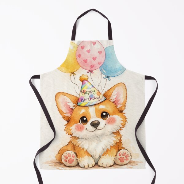 Item preview, Happy Birthday Corgi – Cute Puppy Birthday Illustration designed and sold by Darlin8888.