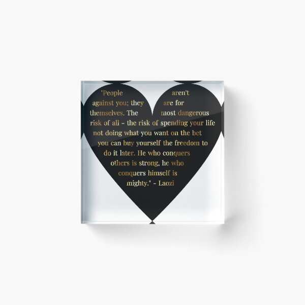 Item preview, Laozi Quote in Heart with Gold Gradient Text designed and sold by TheIconSmith.