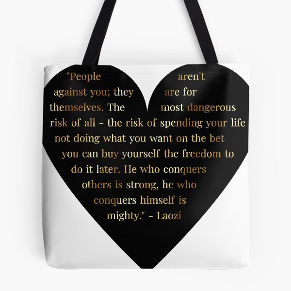 Item preview, Laozi Quote in Heart with Gold Gradient Text designed and sold by TheIconSmith.
