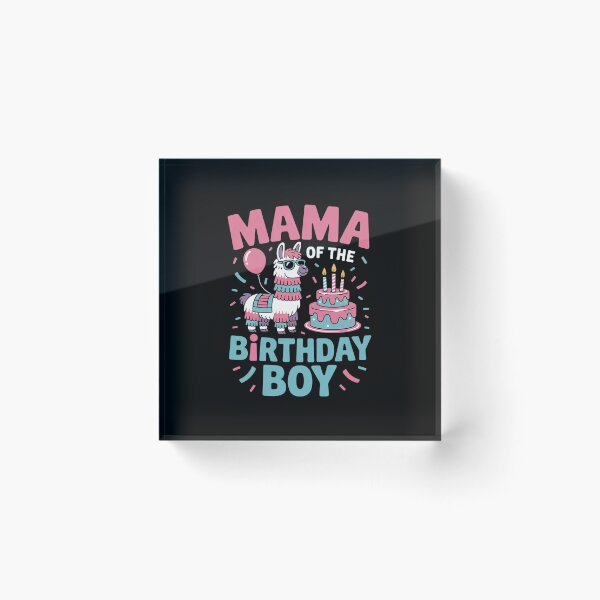Item preview, mama Birthday Boy Llama Pinata Party family mathing women designed and sold by DigitaldeligArt.