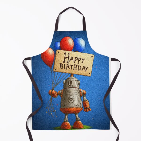 Item preview, Happy Birthday with Robot designed and sold by DesignAFind.