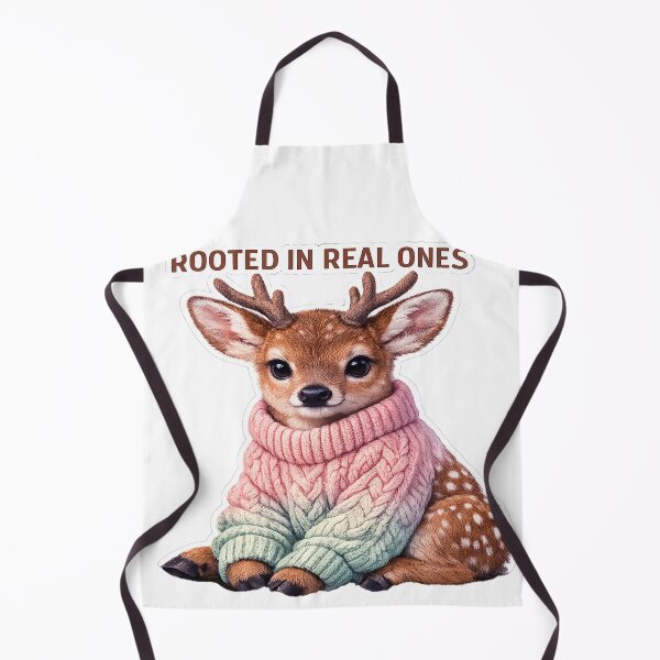 Item preview, Rooted In Real Ones: Cozy Deer Fawn in Sweater Sticker Art designed and sold by ARTCREATESHOP.