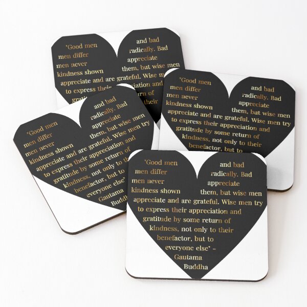 Item preview, Gautama Buddha Quote in Heart with Gold Gradient Text designed and sold by TheIconSmith.