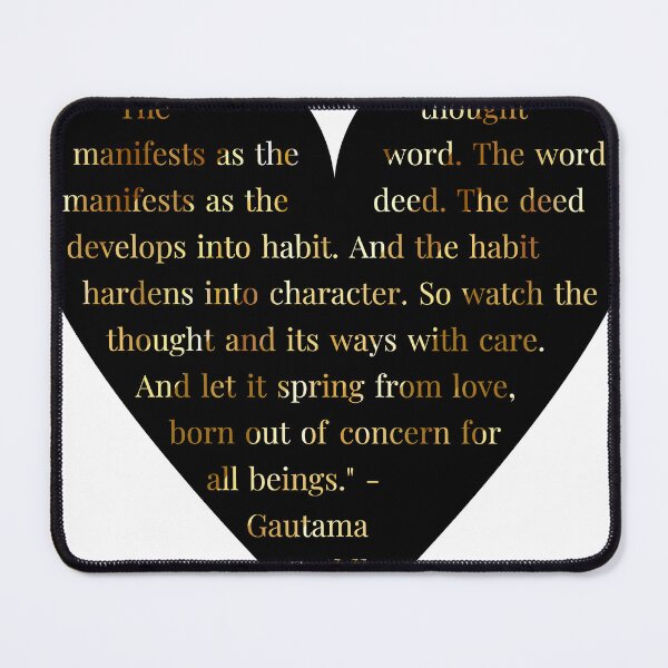 Item preview, Gautama Buddha Quote in Heart with Gold Gradient Text designed and sold by TheIconSmith.