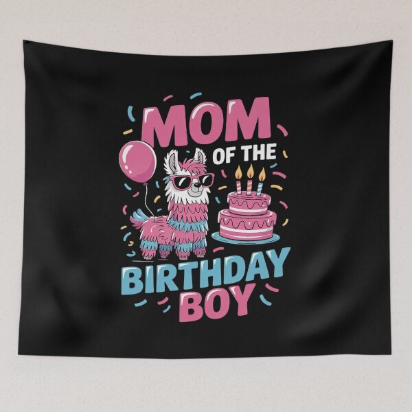 Item preview, Mom Of Birthday Boy Llama Birthday Boy Family designed and sold by MarkLeedsArt.