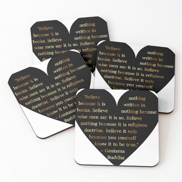 Item preview, Gautama Buddha Quote in Heart with Gold Gradient Text designed and sold by TheIconSmith.