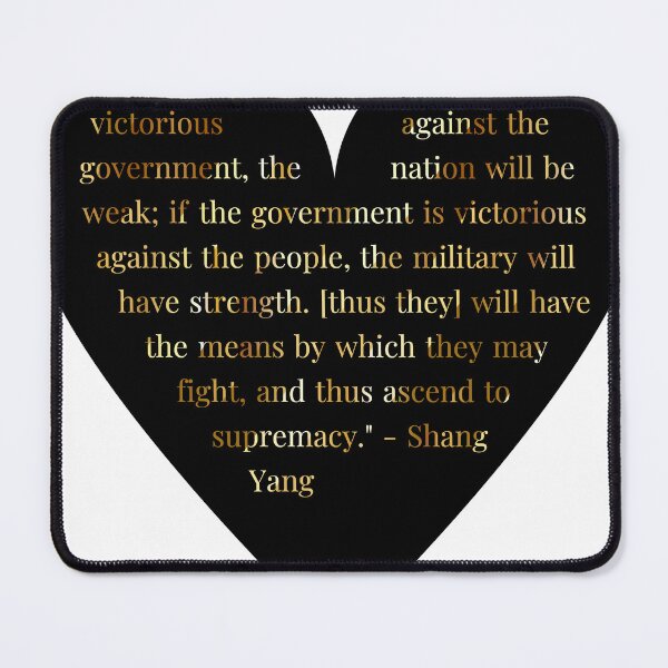 Item preview, Shang Yang Quote in Heart with Gold Gradient Text designed and sold by TheIconSmith.