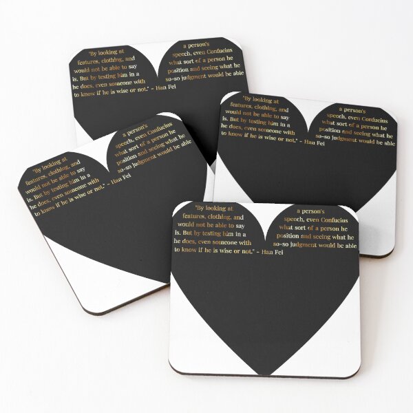 Item preview, Han Fei Quote in Heart with Gold Gradient Text designed and sold by TheIconSmith.