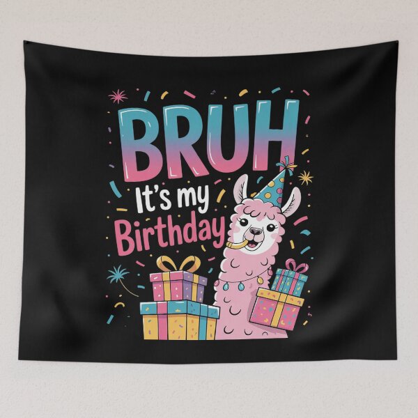 Item preview, ruh Its My Birthday Llama Matching Outfit Boy Girl Kid Bday designed and sold by MarkLeedsArt.