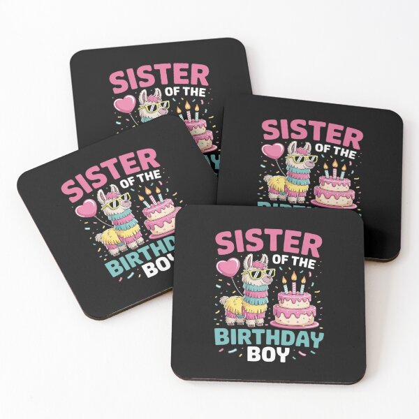 Item preview, Sister Birthday Boy Llama Pinata Party family mathing women designed and sold by DigitaldeligArt.