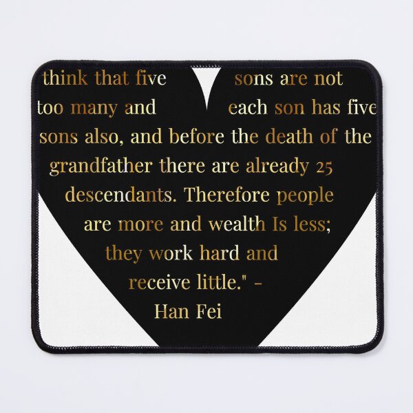 Item preview, Han Fei Quote in Heart with Gold Gradient Text designed and sold by TheIconSmith.
