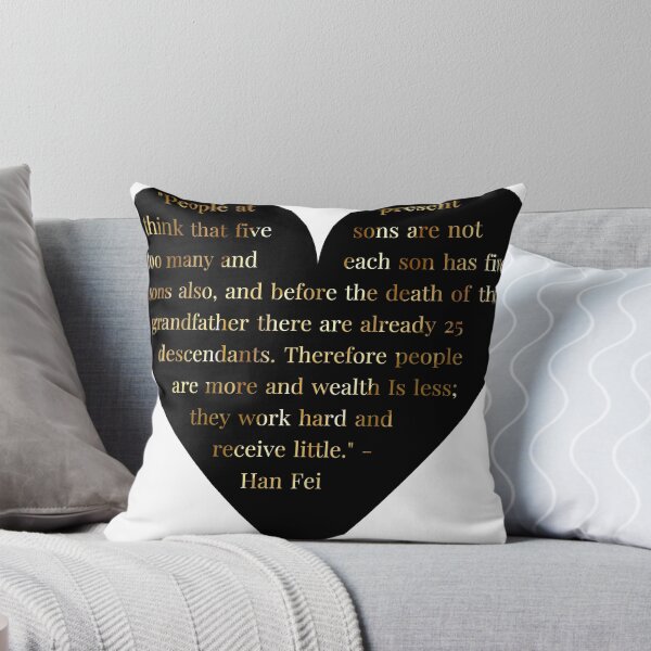 Item preview, Han Fei Quote in Heart with Gold Gradient Text designed and sold by TheIconSmith.