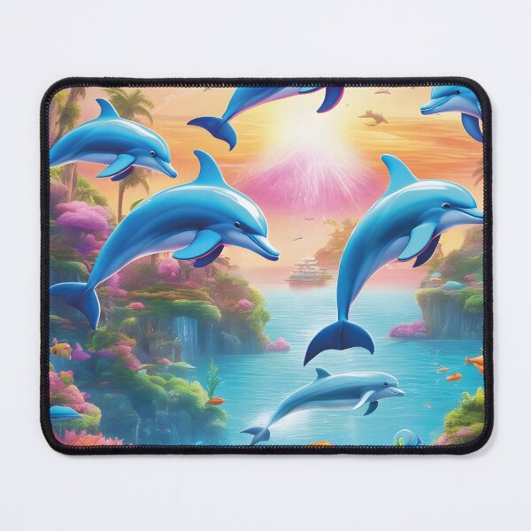Item preview, Dolphins in the coral reef – Magical underwater world aesthetics designed and sold by Mauswohn.