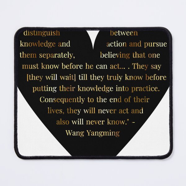 Item preview, Wang Yangming Quote in Heart with Gold Gradient Text designed and sold by TheIconSmith.