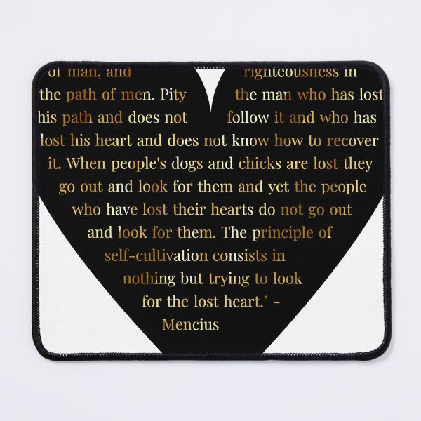 Item preview, Mencius Quote in Heart with Gold Gradient Text designed and sold by TheIconSmith.