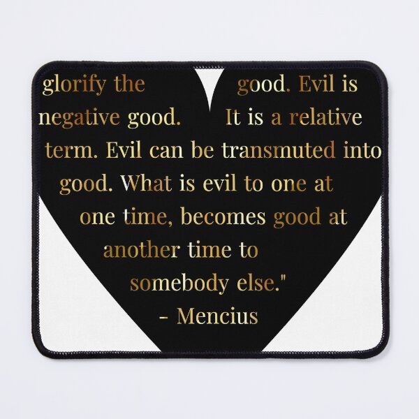 Item preview, Mencius Quote in Heart with Gold Gradient Text designed and sold by TheIconSmith.