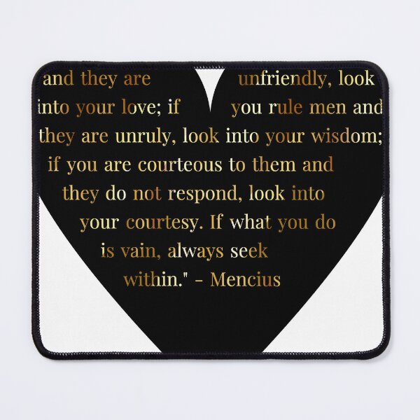 Item preview, Mencius Quote in Heart with Gold Gradient Text designed and sold by TheIconSmith.