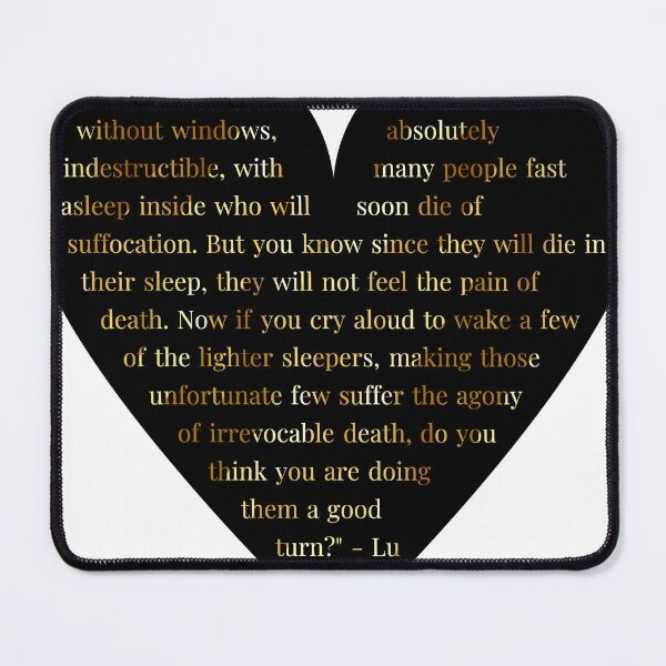 Item preview, Lu Xun Quote in Heart with Gold Gradient Text designed and sold by TheIconSmith.