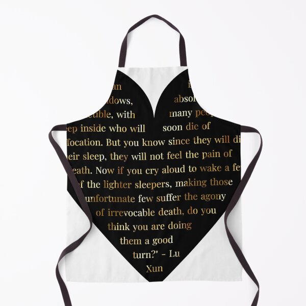 Item preview, Lu Xun Quote in Heart with Gold Gradient Text designed and sold by TheIconSmith.