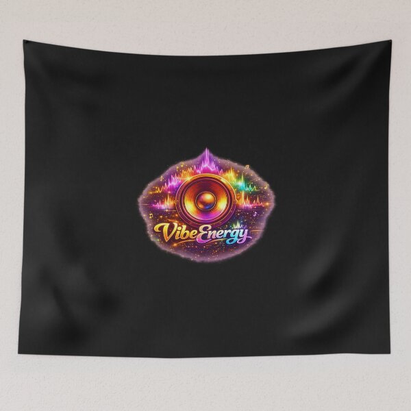 Item preview, Vibe Energy – Colorful Speaker with Sound Waves and Positive Vibes designed and sold by Les-Ink-Studio.