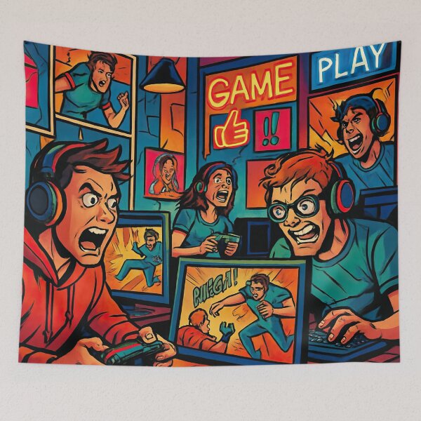 Item preview, Gaming cafe  | Comics stylCartoone -  designed and sold by ComicsFactory.