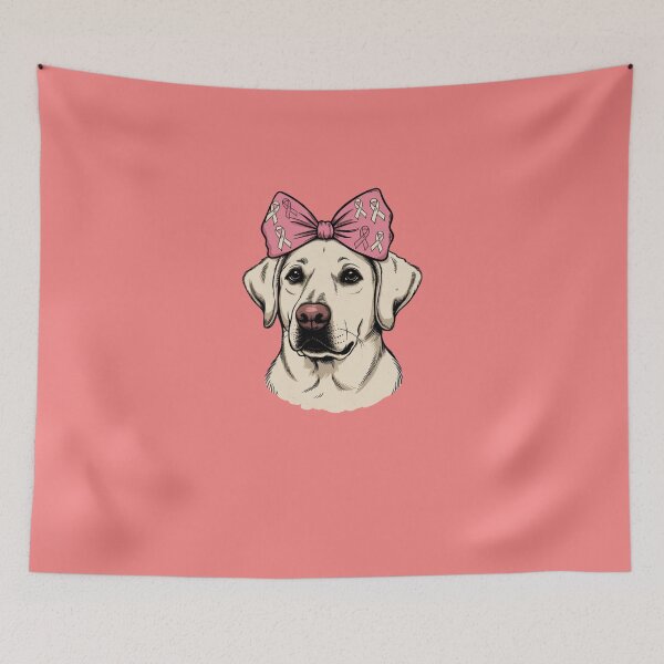 Item preview, Labrador Pink Ribbon Breast Cancer Awareness Dog designed and sold by GrumpySableye.