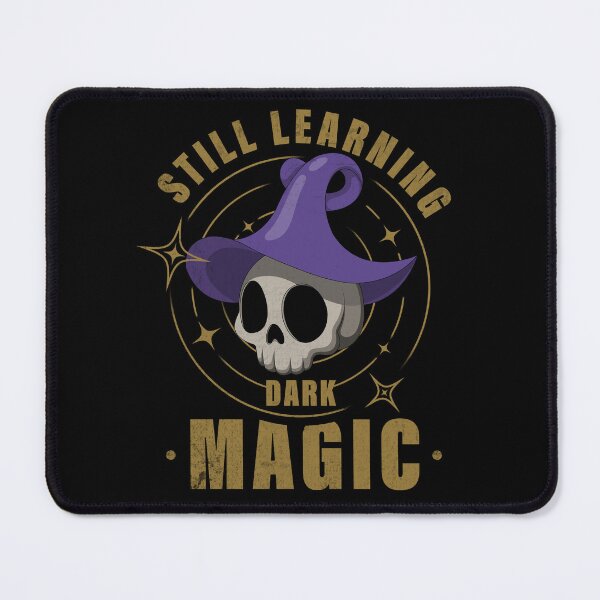 Item preview, Still Learning Dark Magic – Cute Wizard Skull Fantasy Art designed and sold by DREEMBLOOM Designs.