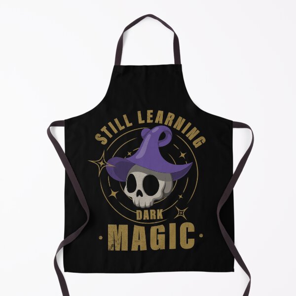 Item preview, Still Learning Dark Magic – Cute Wizard Skull Fantasy Art designed and sold by DREEMBLOOM Designs.