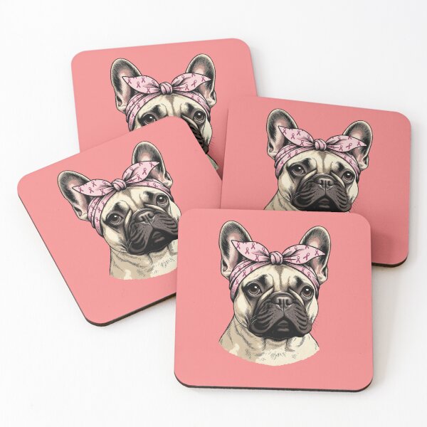 Item preview, French Bulldog Breast Cancer Survivor Warrior Bandana designed and sold by GrumpySableye.