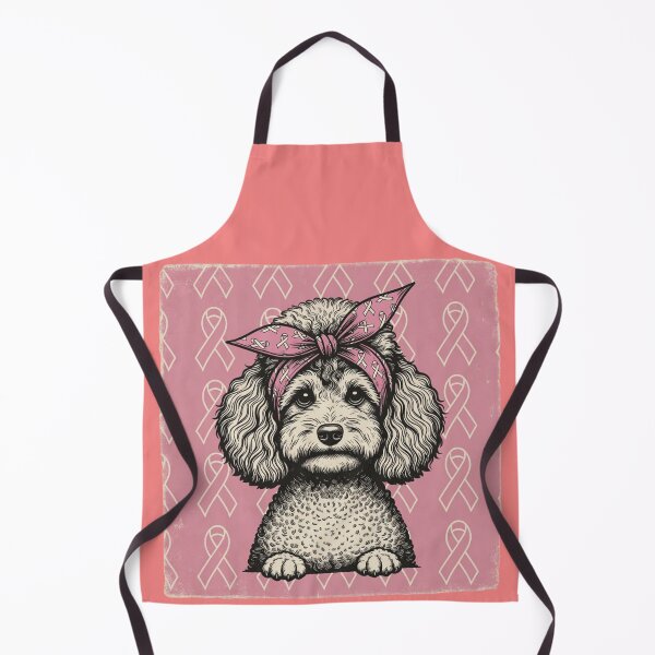 Item preview, Poodle With Pink Ribbon Headband Breast Cancer Awareness designed and sold by GrumpySableye.