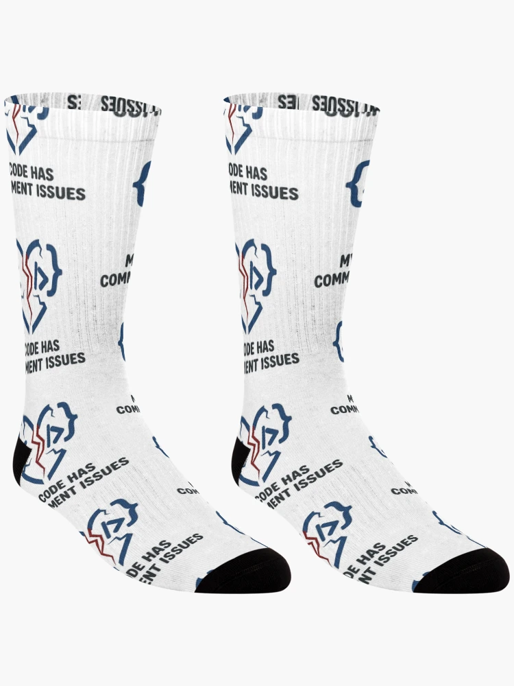 Thumbnail 3 of 5, Socks, Programmer Broken Heart Bug Fixing Developer Coding Humor designed and sold by DuckShip.