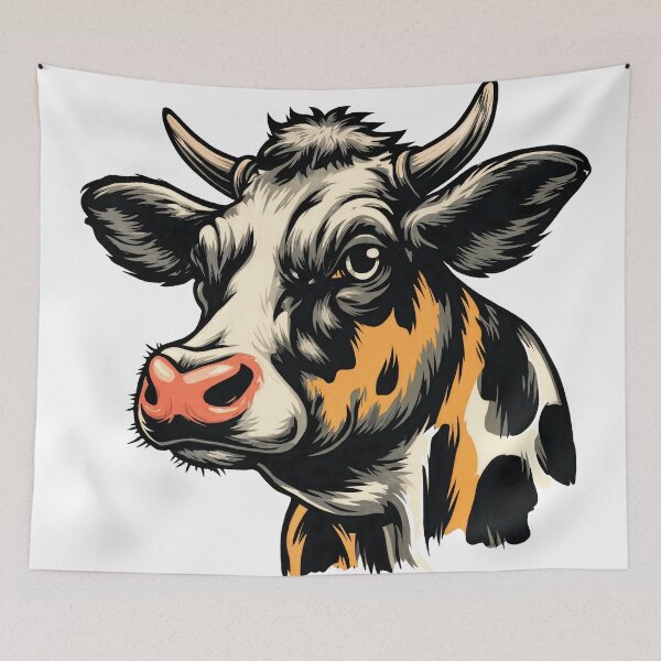 Item preview, Bold Bovine Graphic Farm Portrait designed and sold by ForeverPrintsOK.