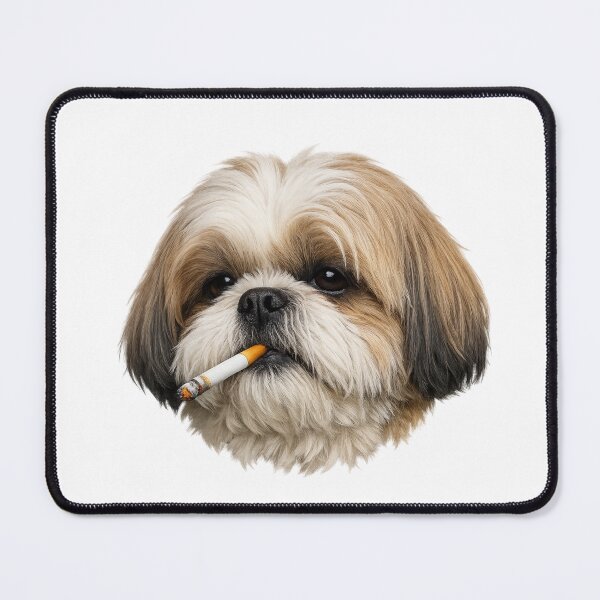 Item preview, Dog with a Cigarette – Funny Shih Tzu Illustration with Attitude designed and sold by PRfoxy.