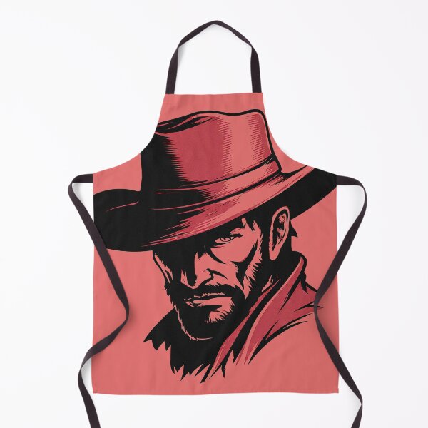 Item preview, Red Hat Outlaw - Rugged Western Cowboy Graphic Illustration designed and sold by Teepot888.
