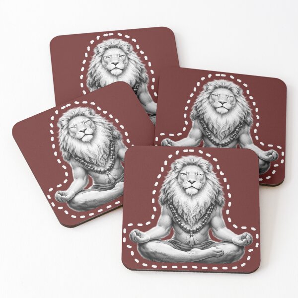 Item preview, Lion Meditating | Power Meets Peace | Deep Meditation Vibes ? designed and sold by VeenaArtStudio.