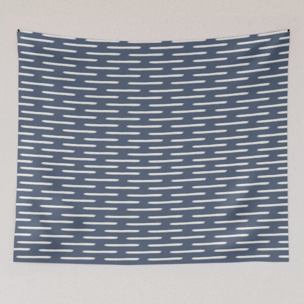 Item preview, Ivory Lines on Dark Gray Blue  designed and sold by KSimpson838.