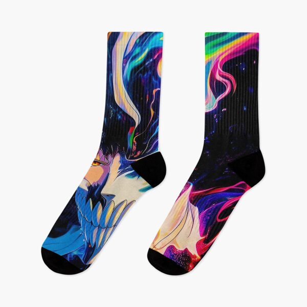 Item preview, Neon Skull Anime Warrior Cosmic Dark Art Illustration designed and sold by Dyan4.