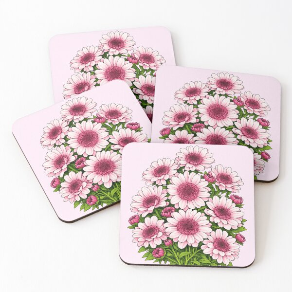 Artikelvorschau, Zartrosa Chrysanthemen entworfen und verkauft von NatureFloralArts.