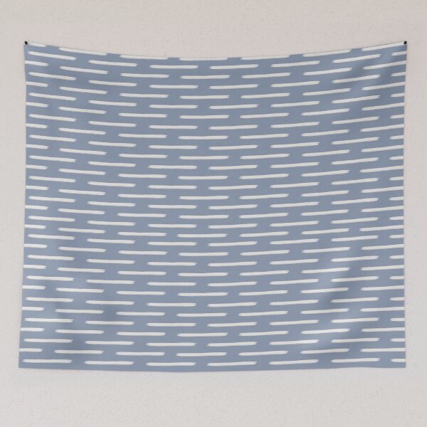 Item preview, Ivory Lines on Light Gray Blue  designed and sold by KSimpson838.