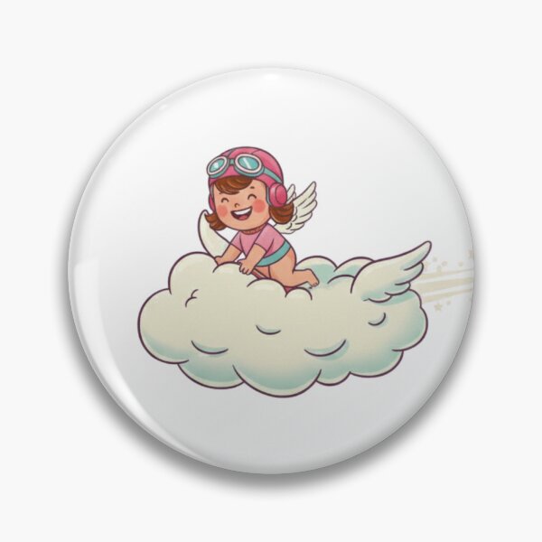 Item preview, Retro Cupid Pilot on a Cosmic Cloud designed and sold by LK-DXB.