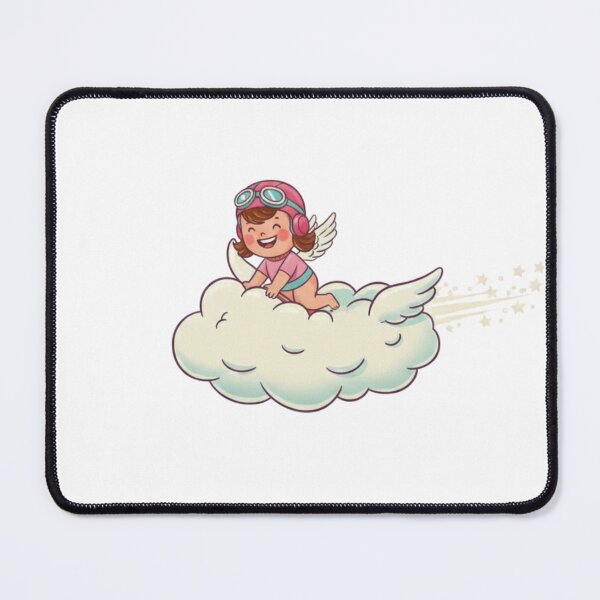 Item preview, Retro Cupid Pilot on a Cosmic Cloud designed and sold by LK-DXB.